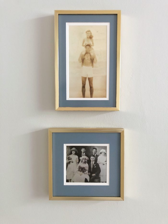 Framing Old Photos: Old photos with colored matboards