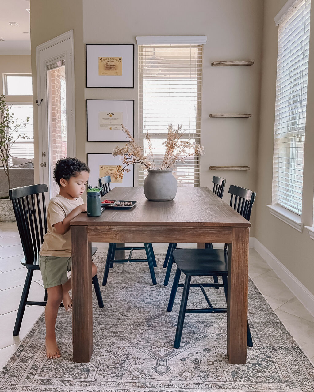 kid sitting at table 