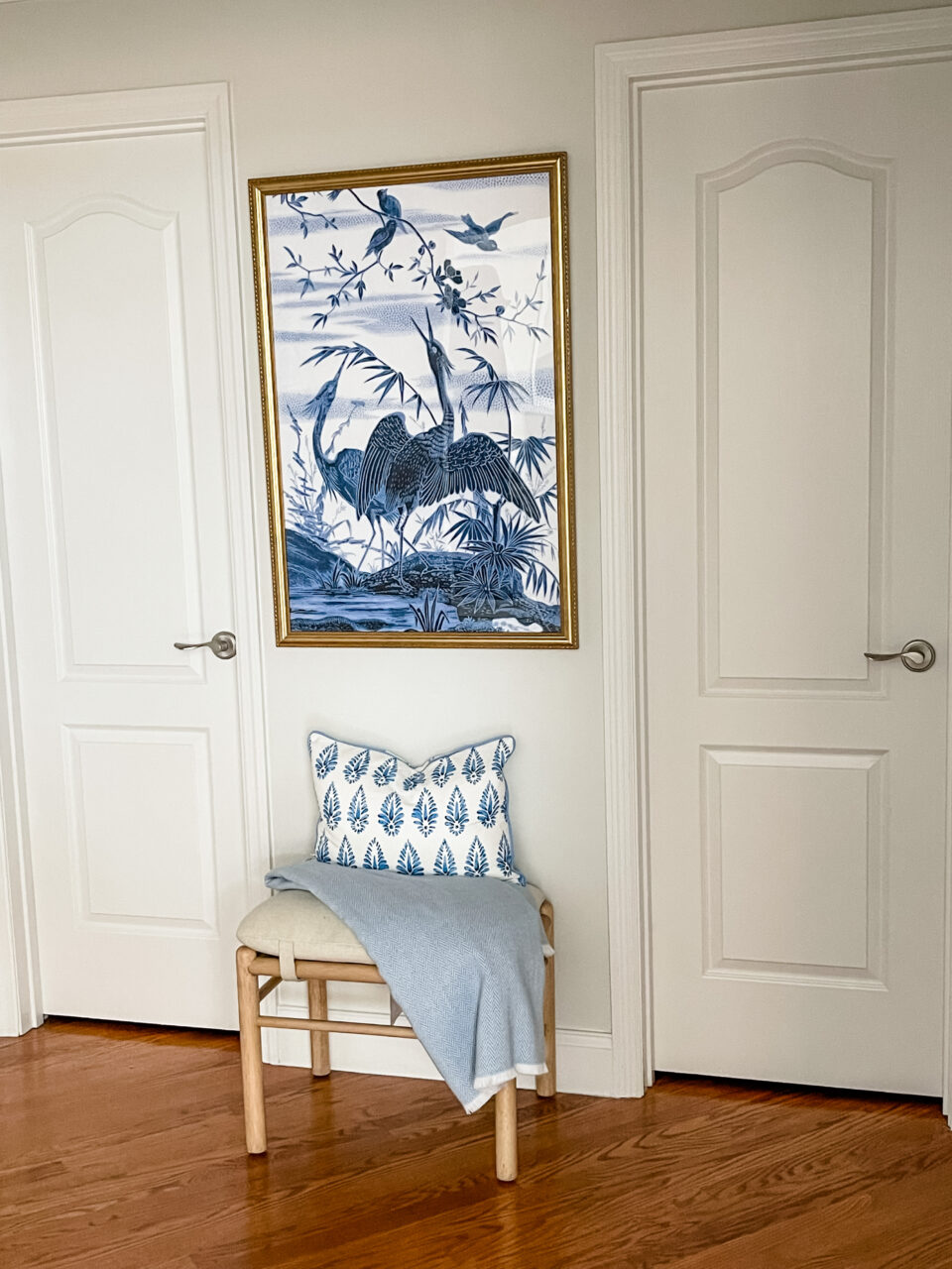 Chinoiserie print with gold picture frame