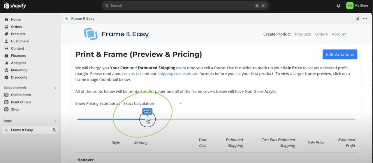 Shopify Set Up: Determine Prices