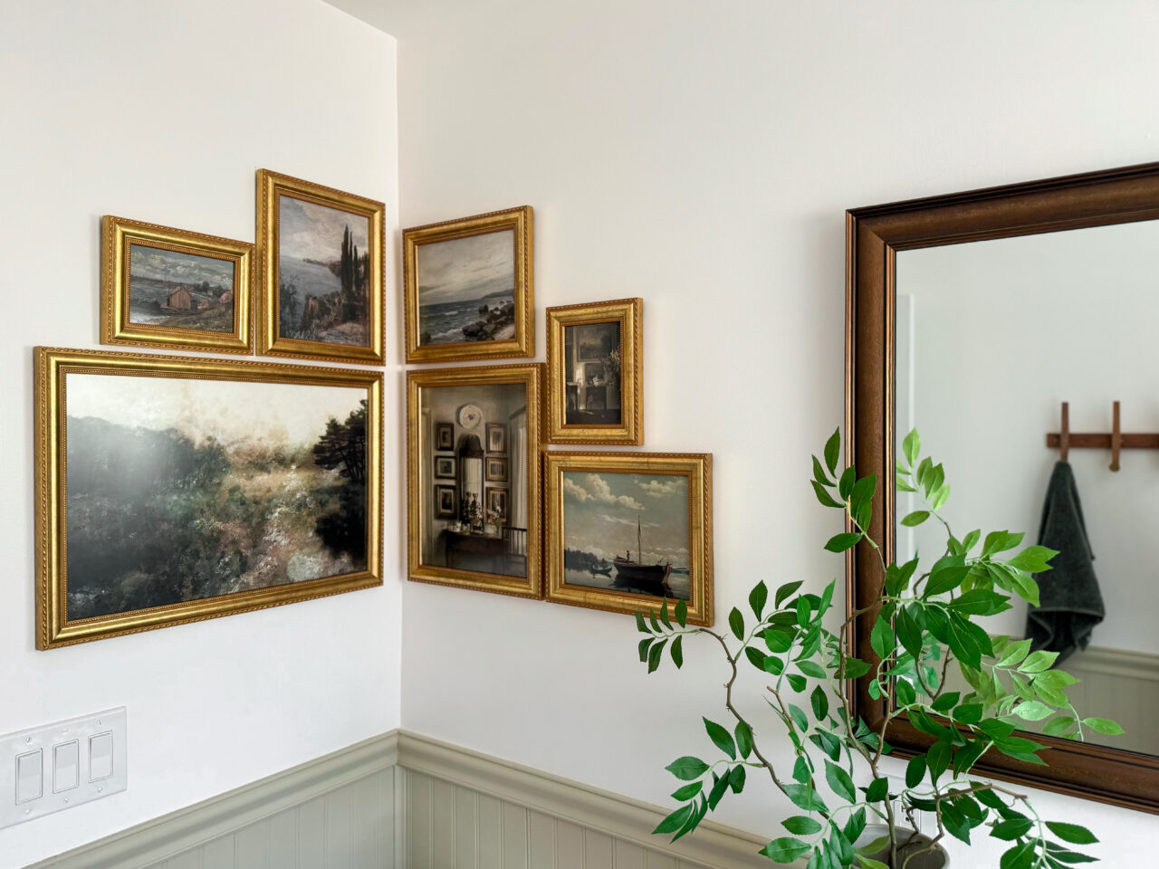 gold frame gallery wall