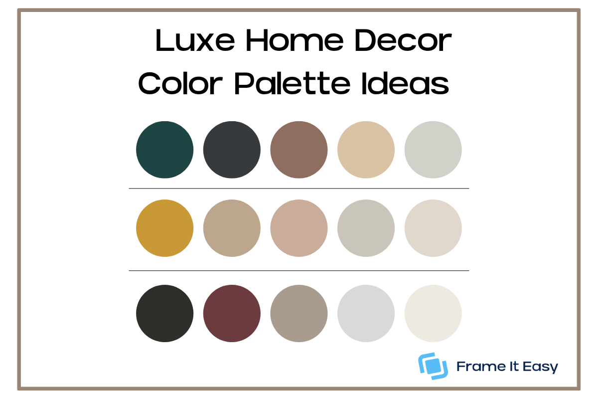 Luxe Home Decor Color Palette