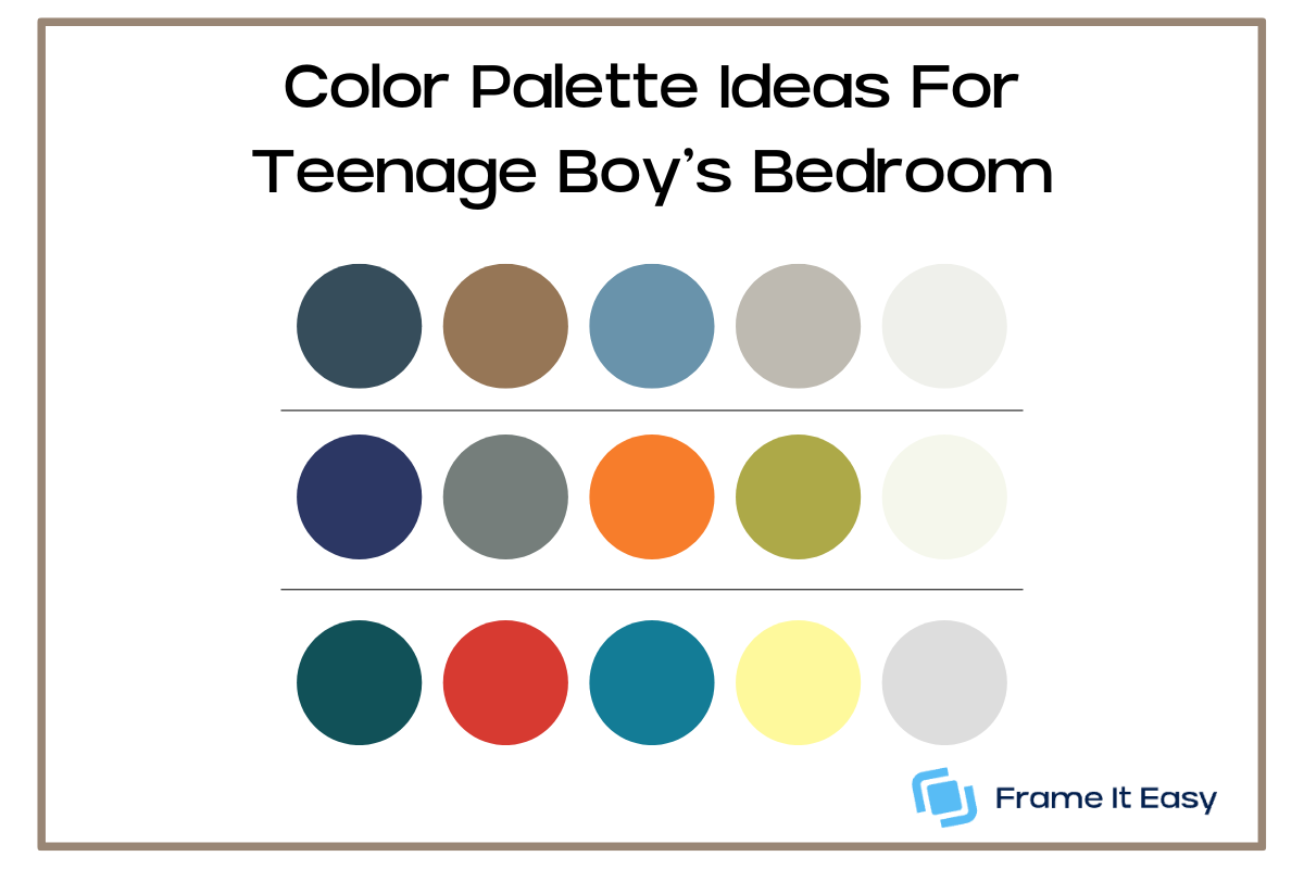 Color Palette Ideas For Teenage Boy’s Bedroom