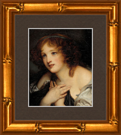 fine art print in ornate gold frame