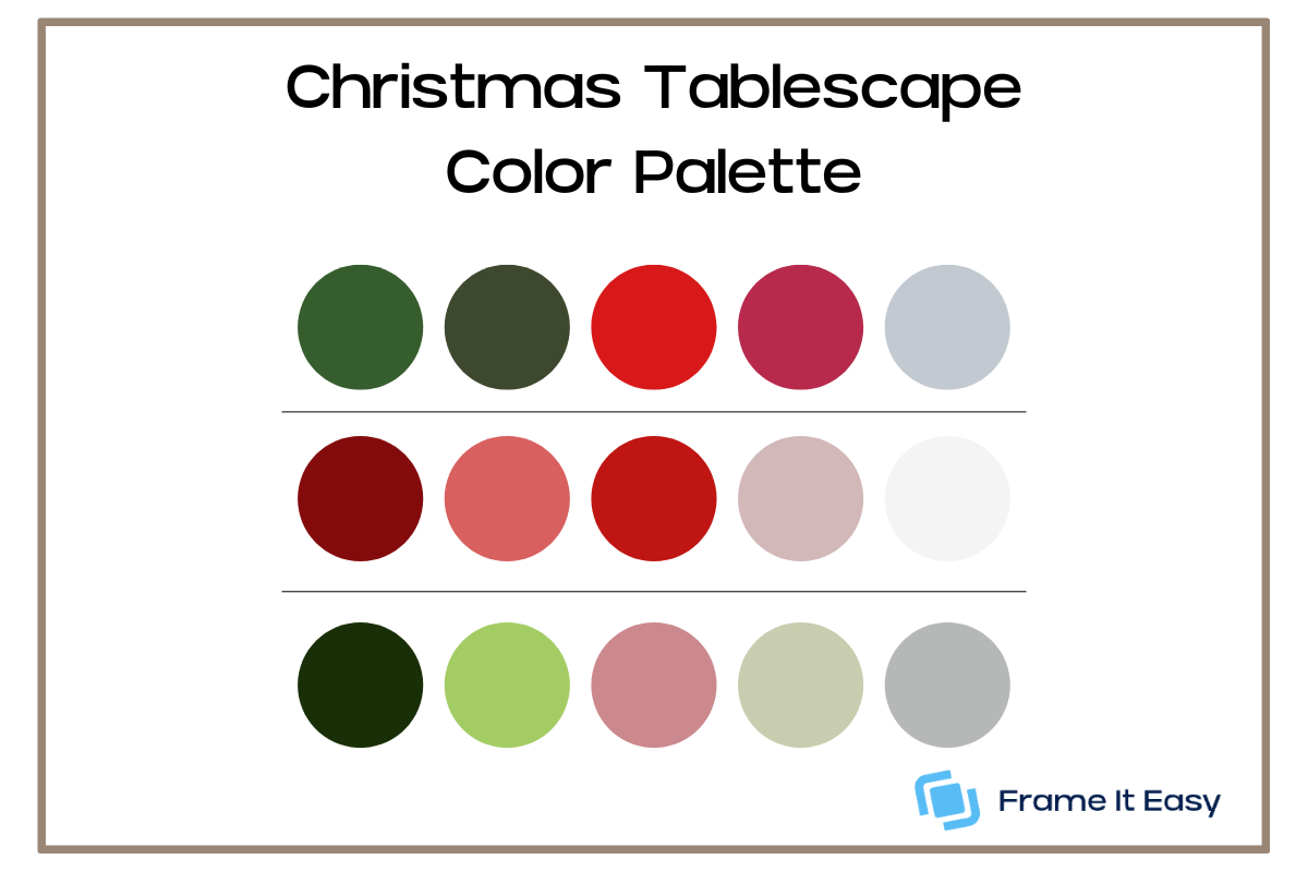 Winter Tablescape Color Palette