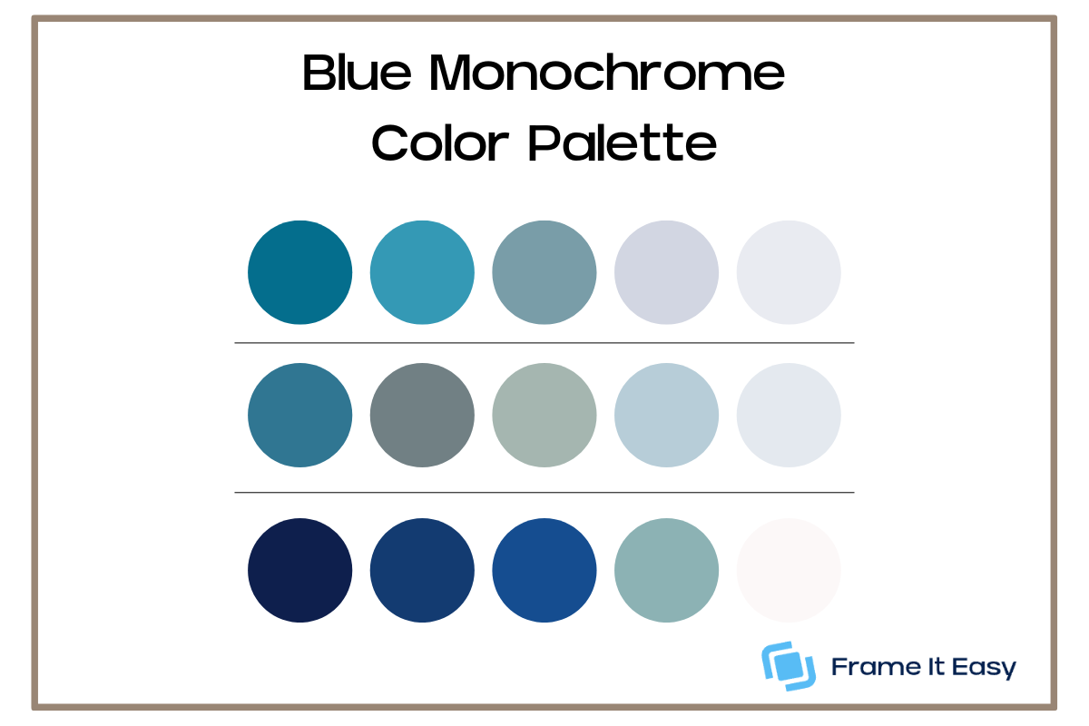 Blue Monochrome Color Palette