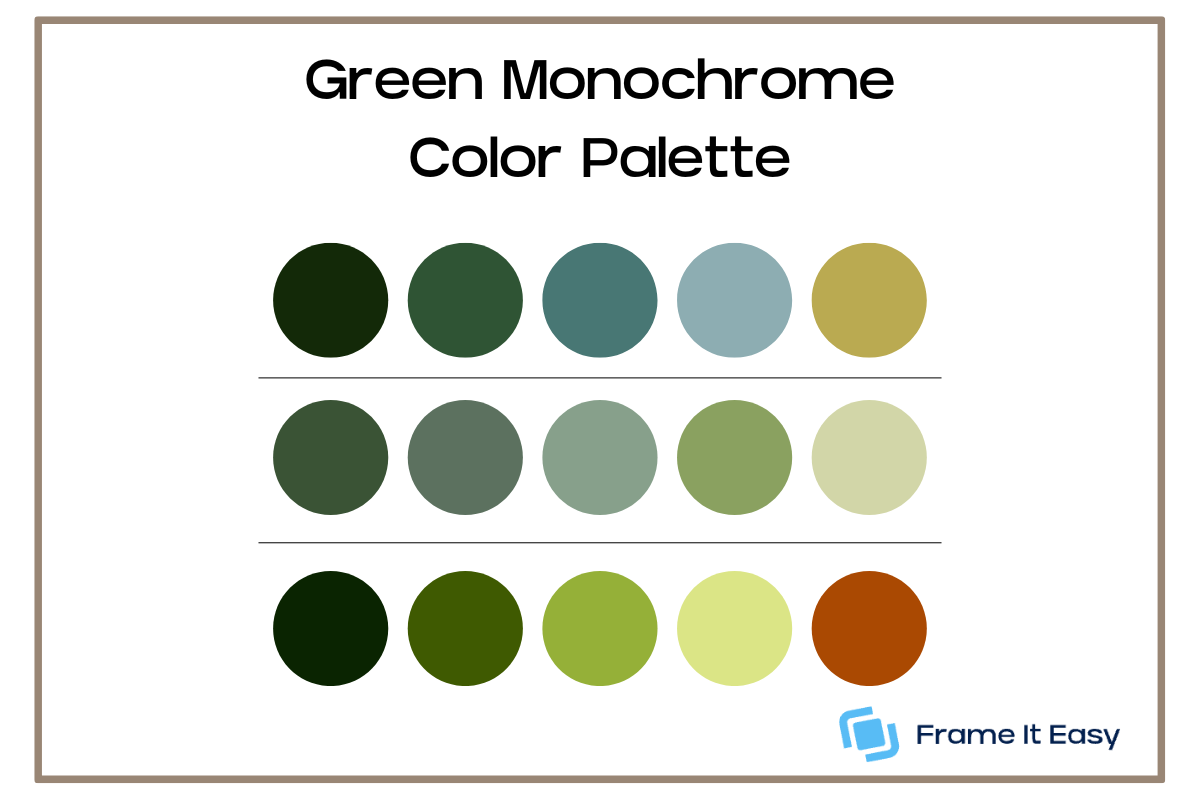 Green Monochrome Color Palette