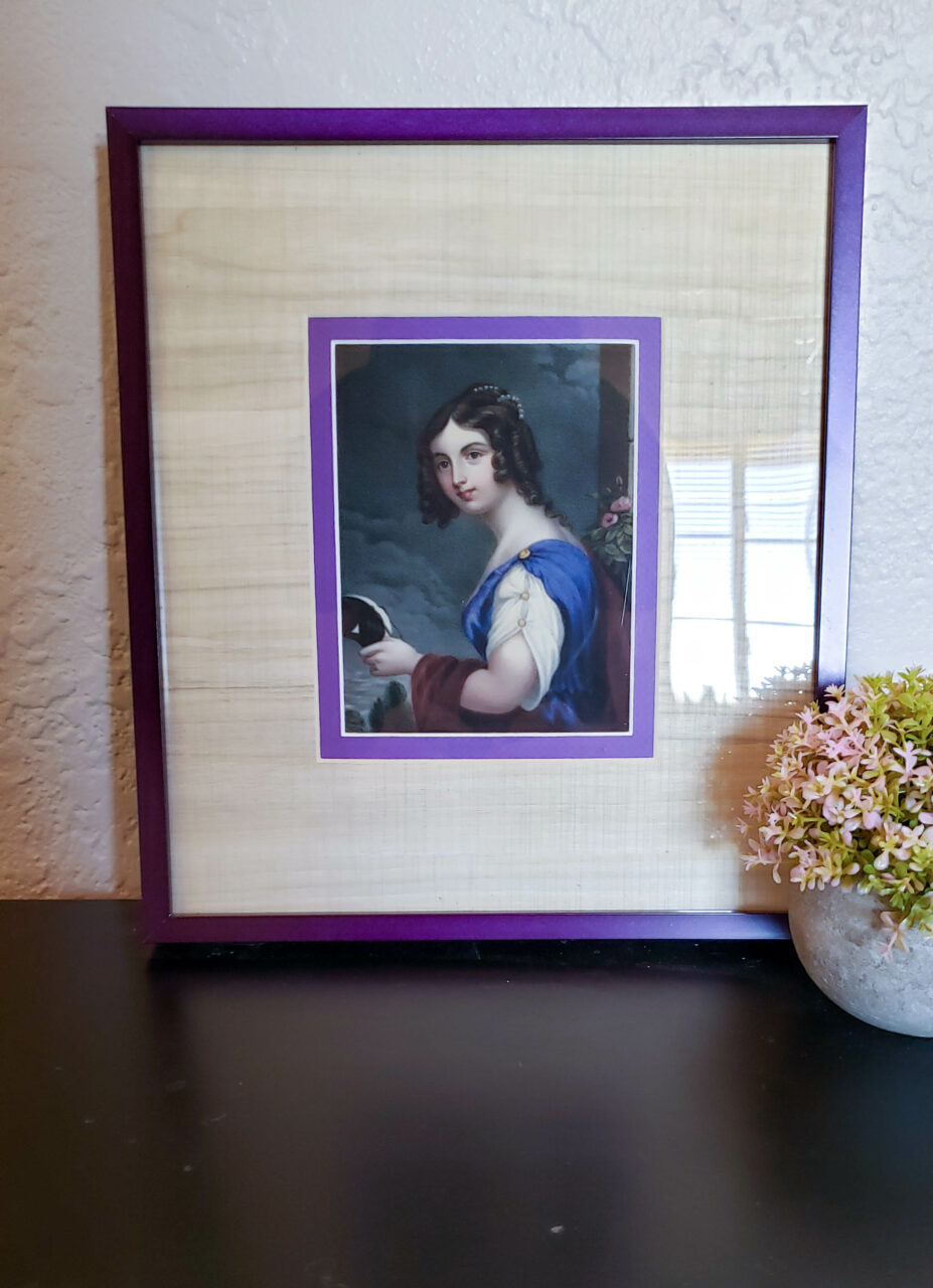 bright purple picture frame