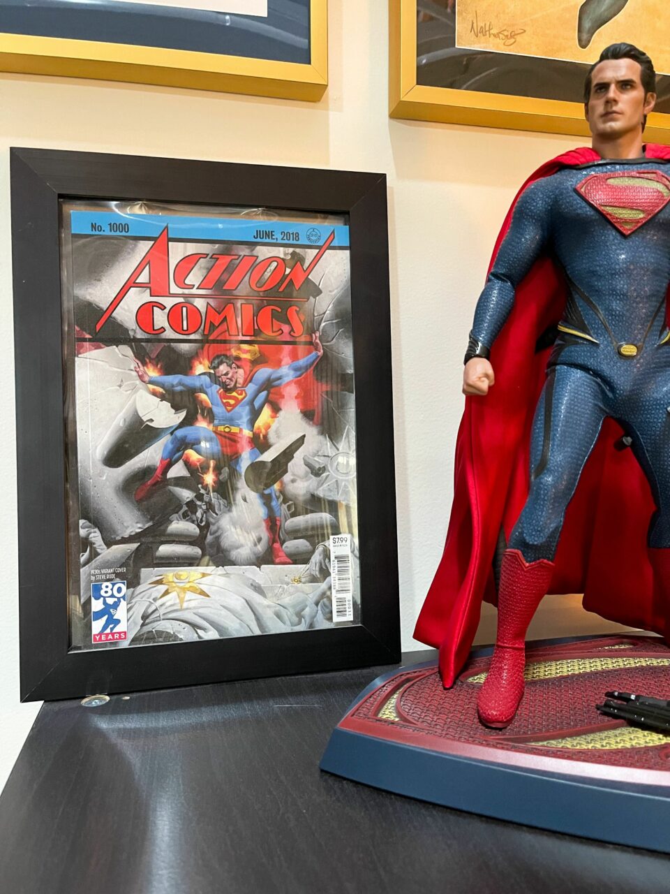 comic book framing - Super Man Comic Book