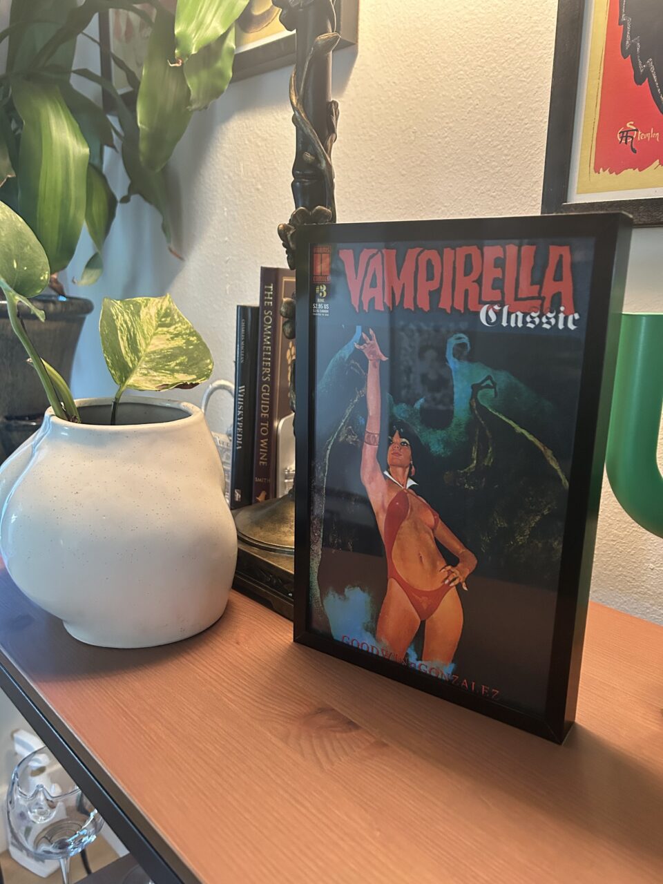 Vampirella comic book framed